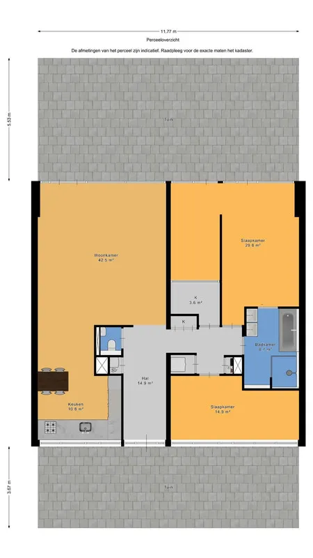 Plaan - Ground-floor Apartment with Sea View in Scheveningen