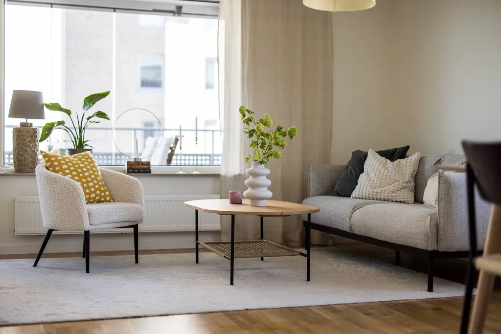 Séjour - Modern Apartment with Balcony in Nya Hovås