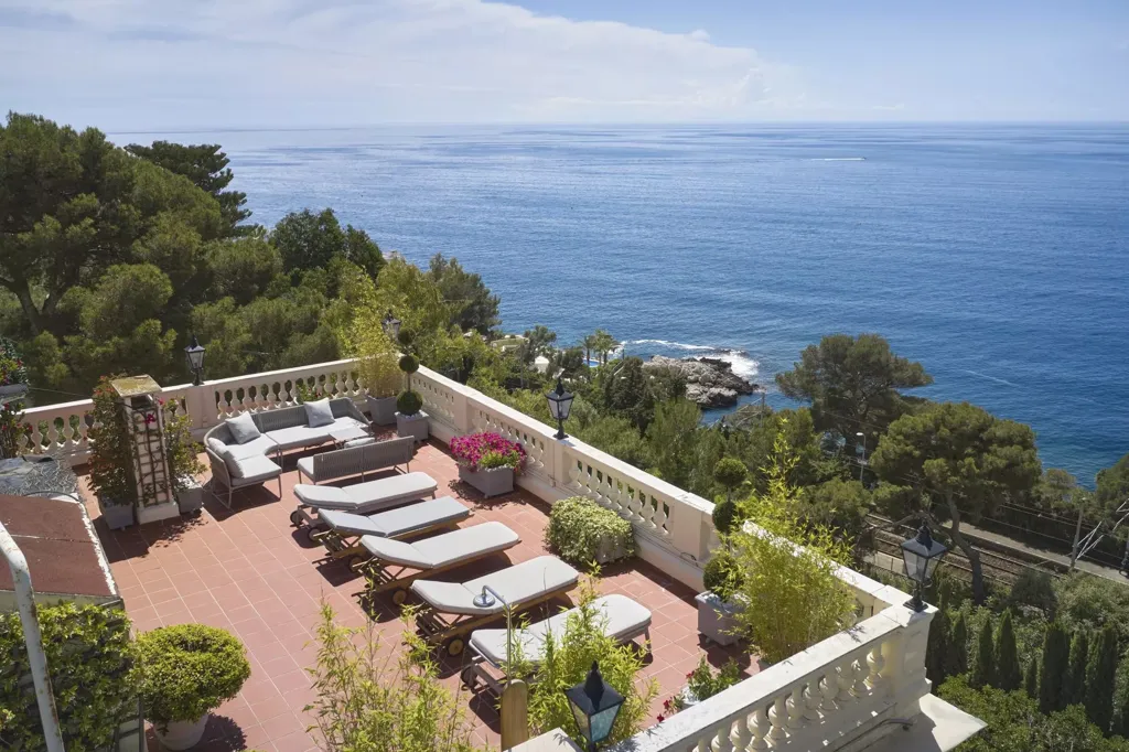 Terrasse - Villa Belle Époque Vue Mer à Cap-d'Ail