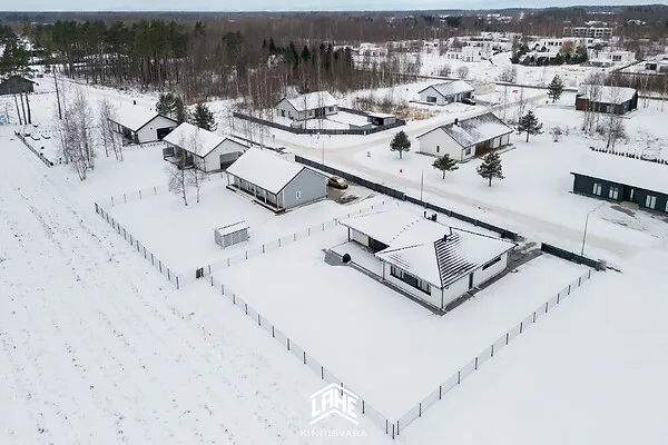 Aerial - Contemporary Brick House with Garden in Pärnu