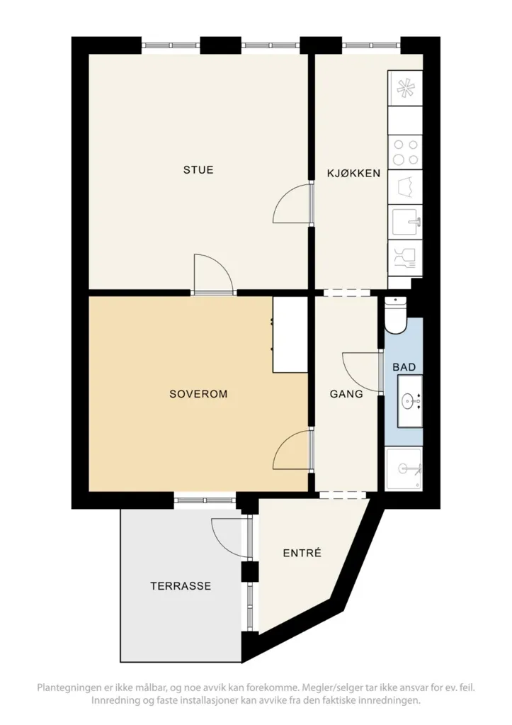 Planimetria - Apartment with Private Garden in Tønsberg Centre
