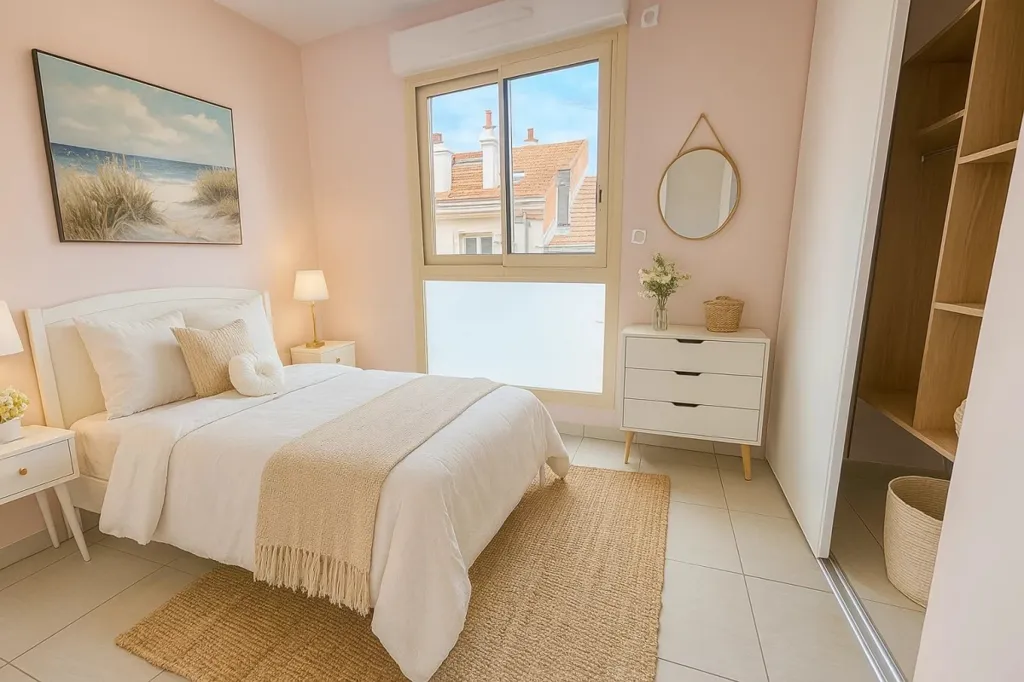 Bedrooms - 2-Bedroom Apartment with Terrace in Cannes