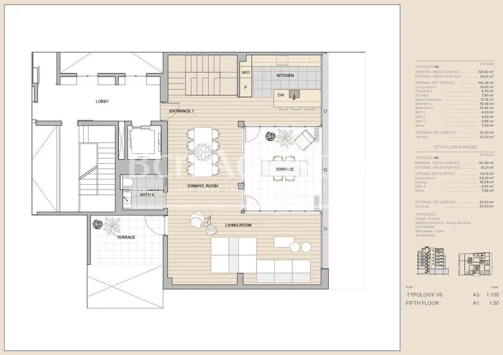 Plaan - Duplex Penthouse with Terraces in Dreta de l'Eixample