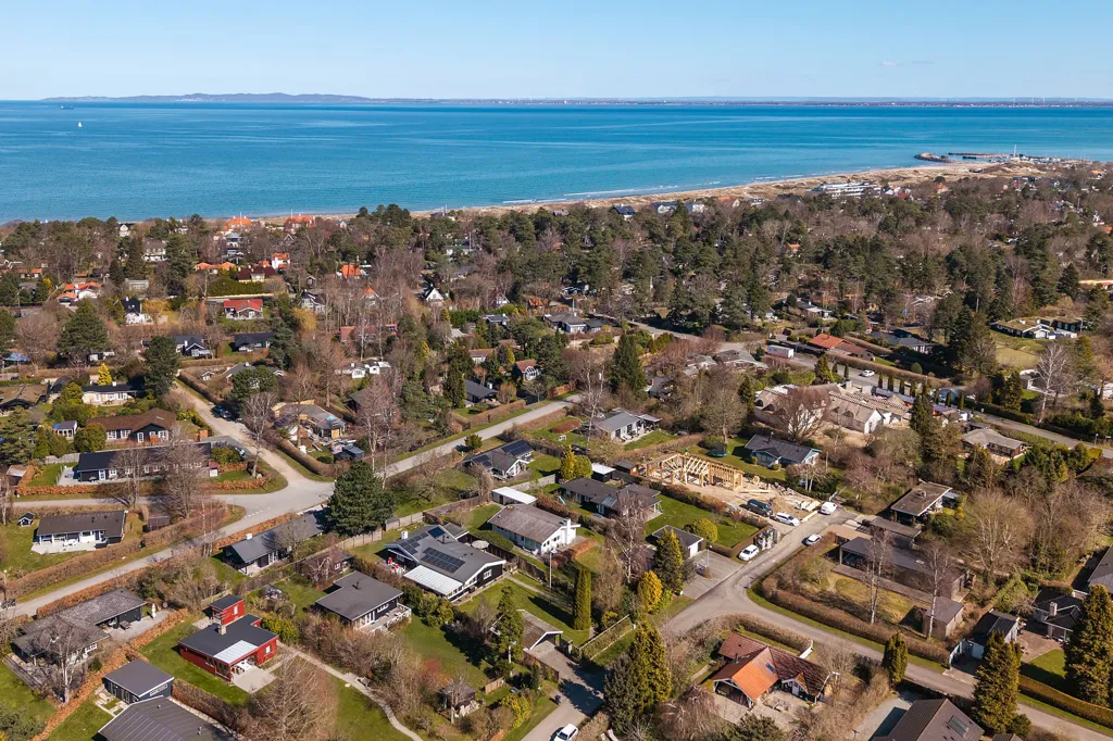 Vue aérienne - Bjælkehus with Large Terrace in Hornbæk
