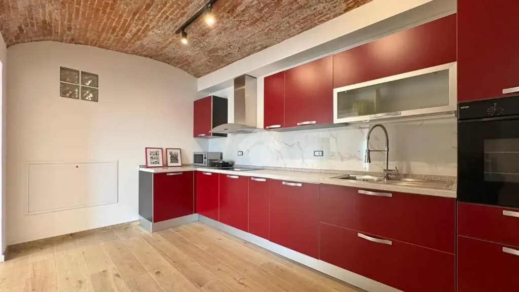 Cuisine - Rustic-Style Apartment with Garden in Pontassieve
