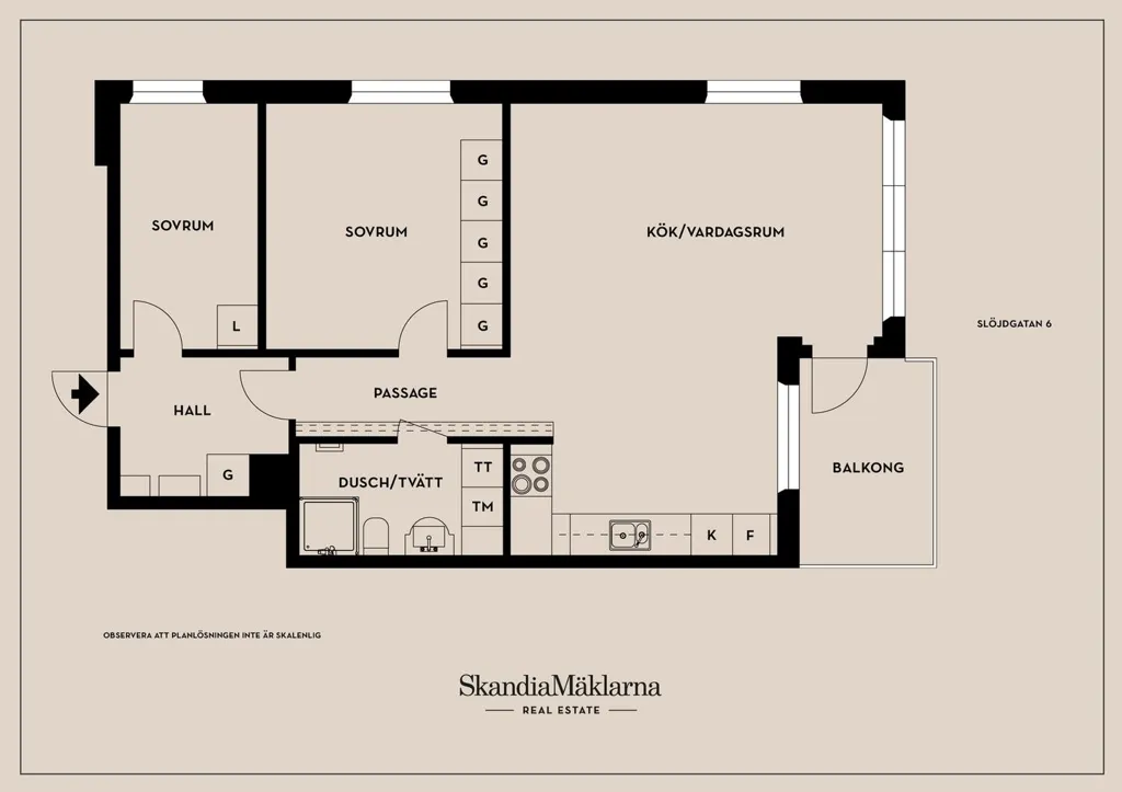 Plan - Apartment with Balcony in Övre Vasastaden, Linköping