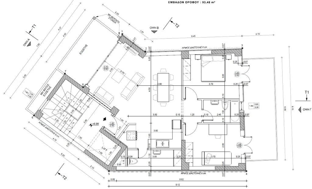 Plan - Appartement 3 pièces à Loutraki