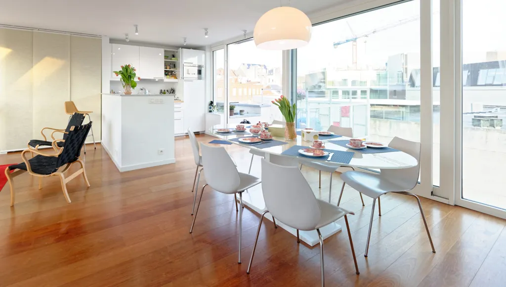 Salle à manger - Duplex Lumineux avec Terrasse à Dansaert