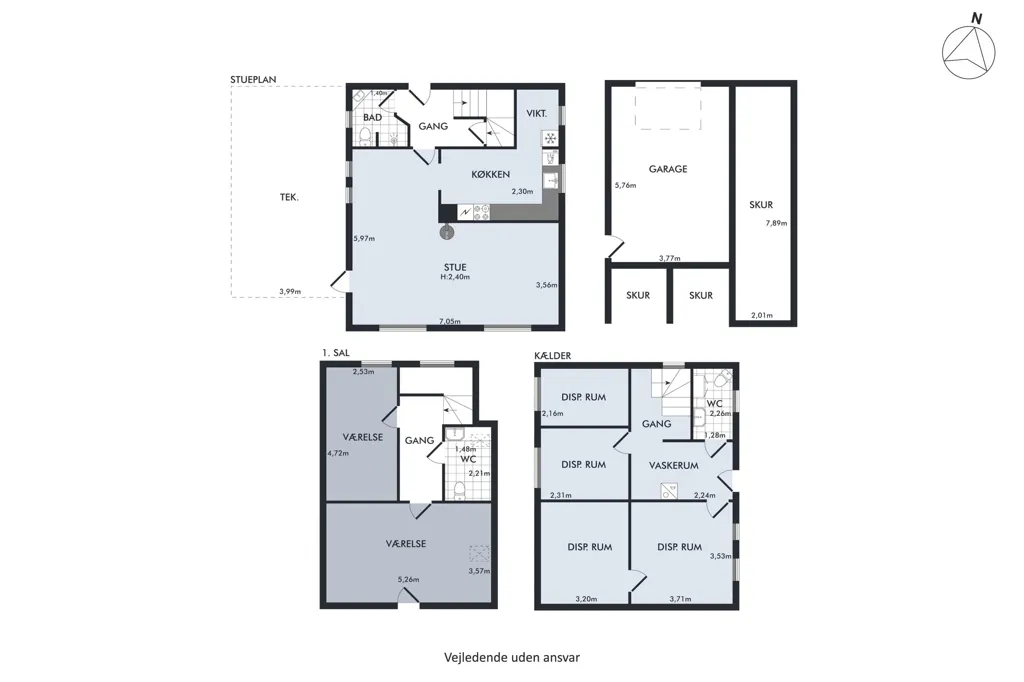 Floor Plan - Central Villa with South-Facing Garden in Broager