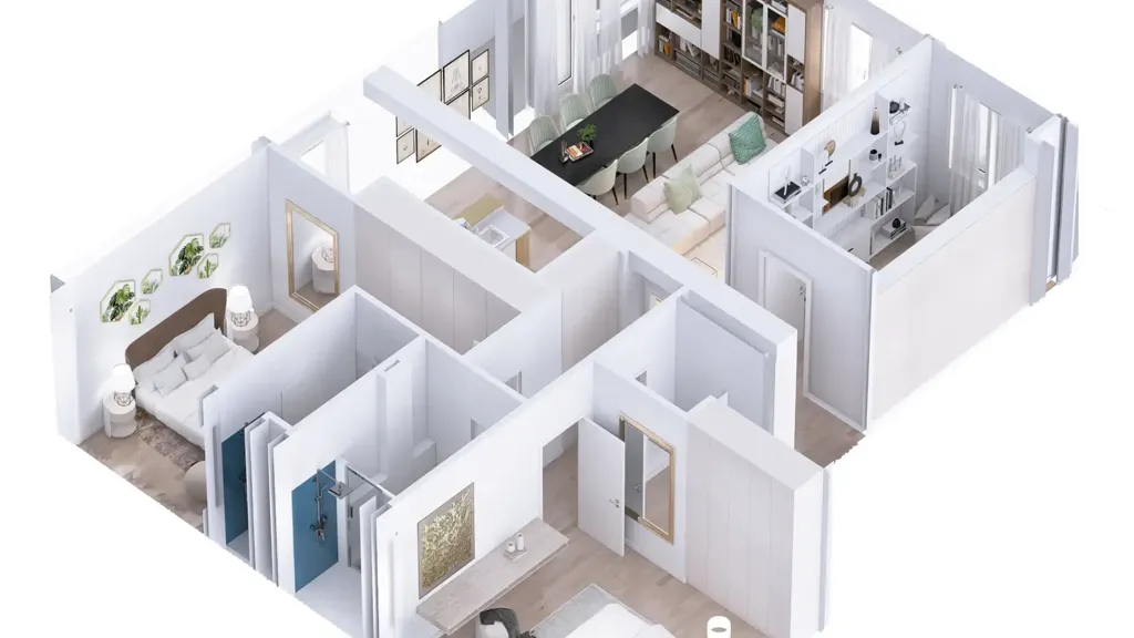 Plan - Apartment with Sea View Balconies in Cervia