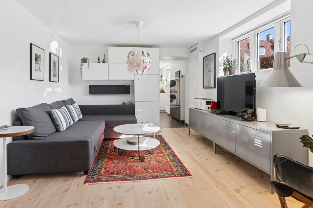 Living Room - Charming Brick Villa with Terrace in Birkerød