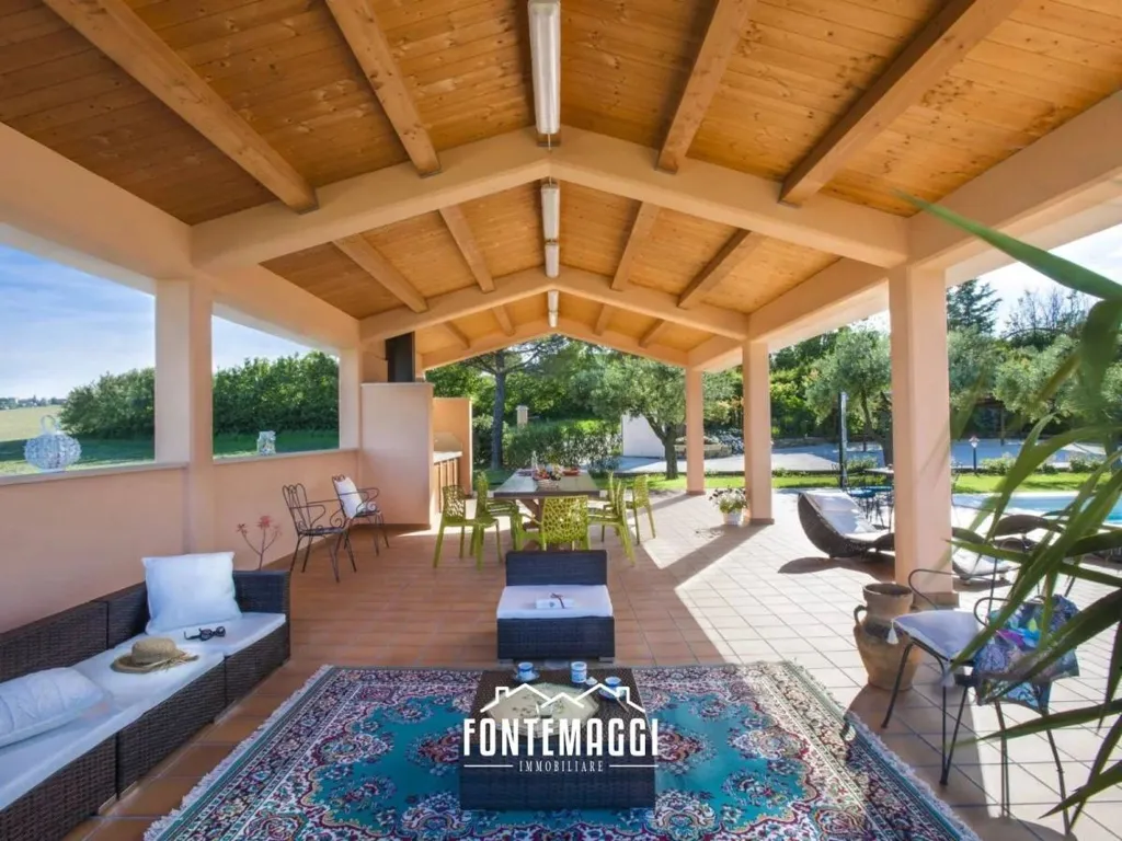 Terrasse - Villa with Sea View in San Costanzo