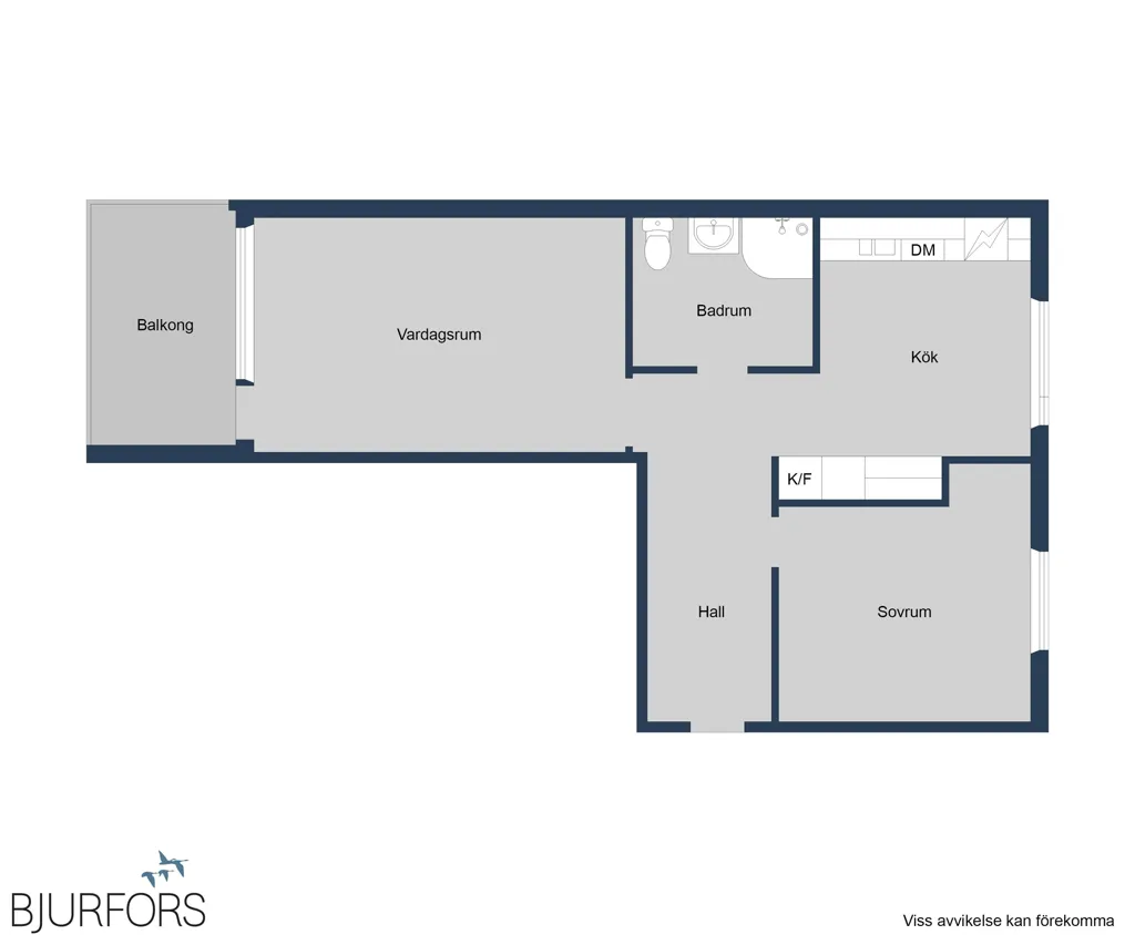 Plaan - Modernised Apartment with West-Facing Balcony in Skellefteå