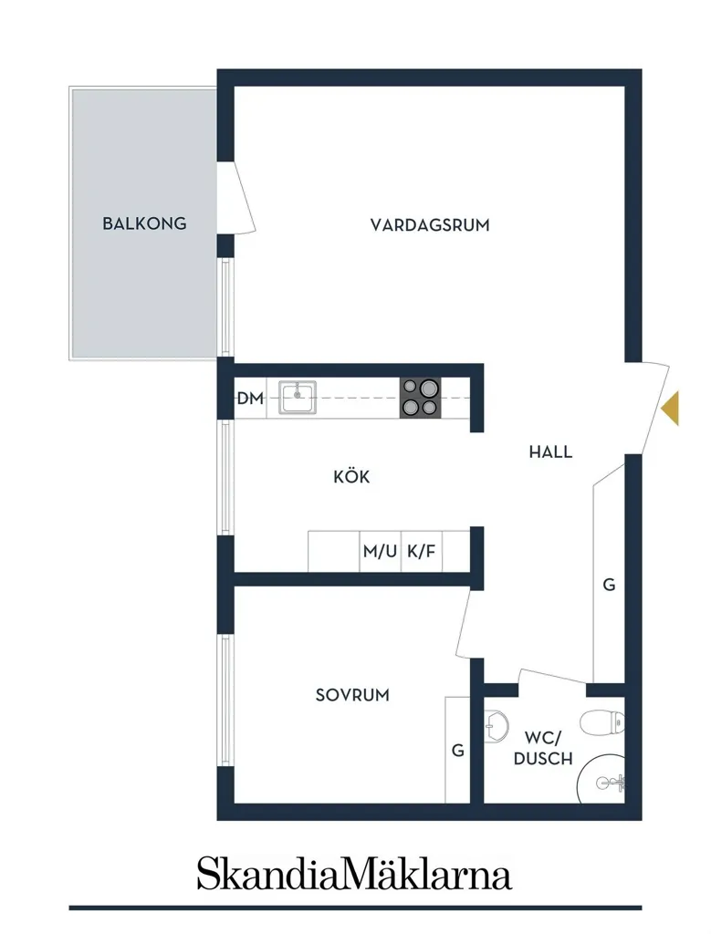 Planimetria - Modernised Apartment with Balcony in Sigtuna
