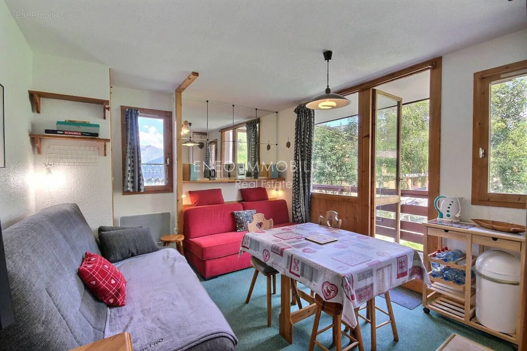 Soggiorno - Studio with Balcony on Ski Piste in Valezan