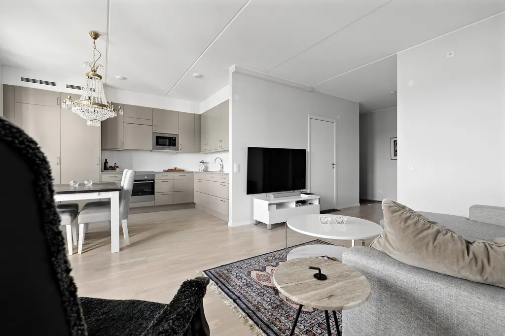 Living Room - Apartment with Balcony in Kallhäll