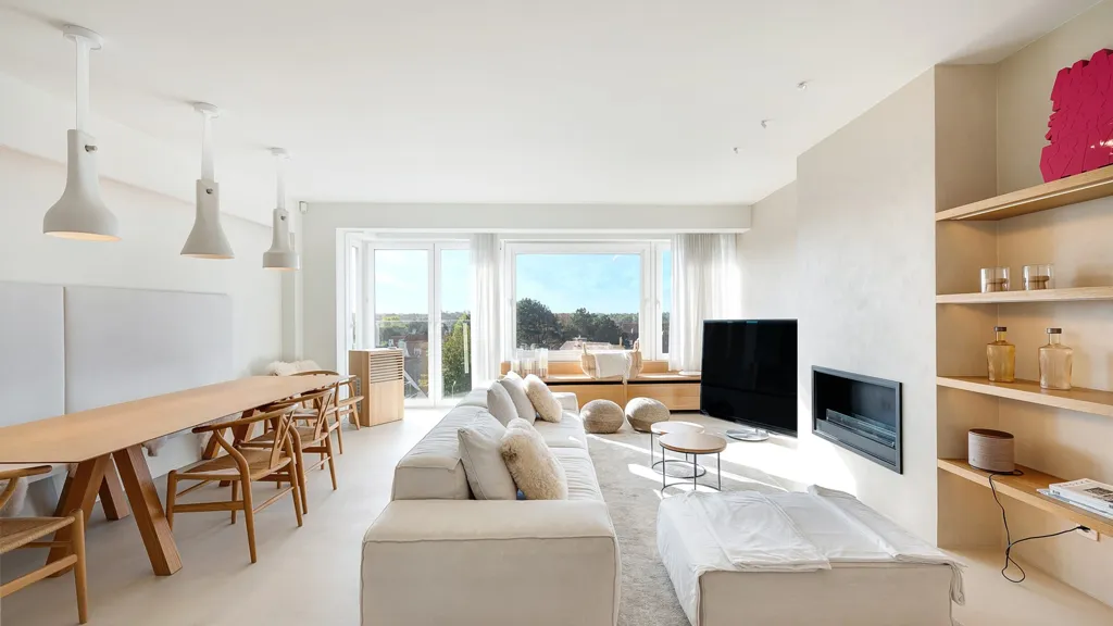 Séjour - Appartement Rénové avec Vues Panoramiques à Zoute