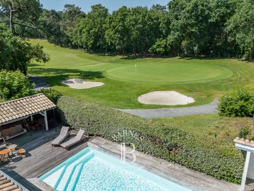 Aerial - Forest-Edge House with Pool near Arcachon