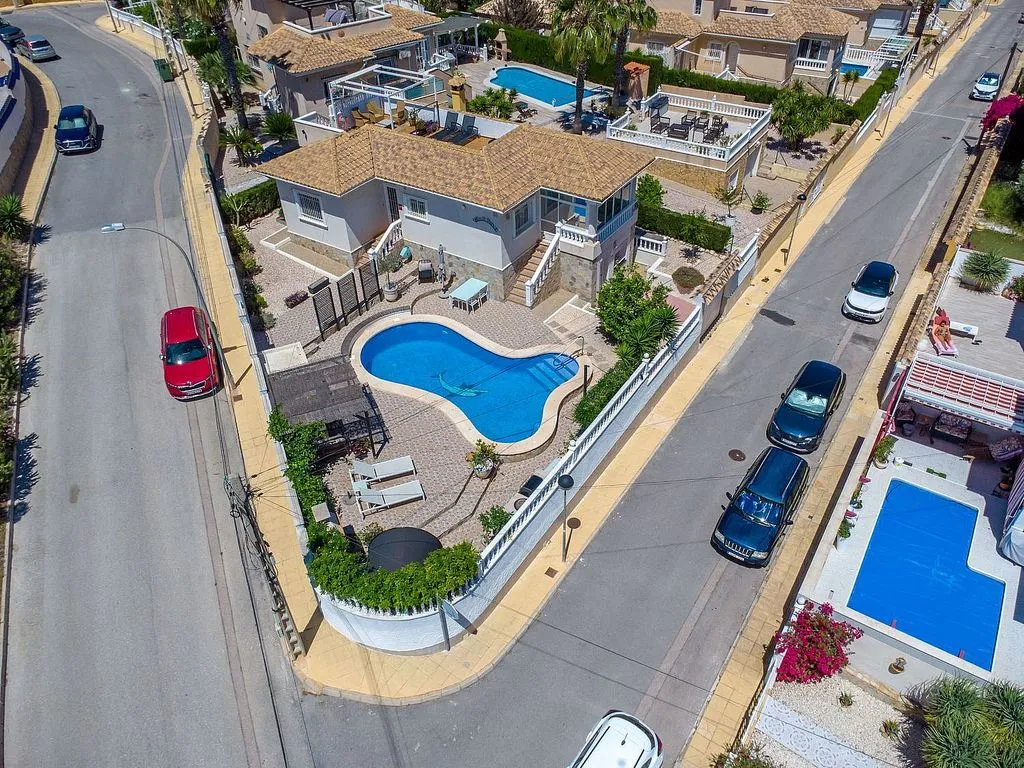 Aerial - Chalet with Pool and Sea View in El Galán