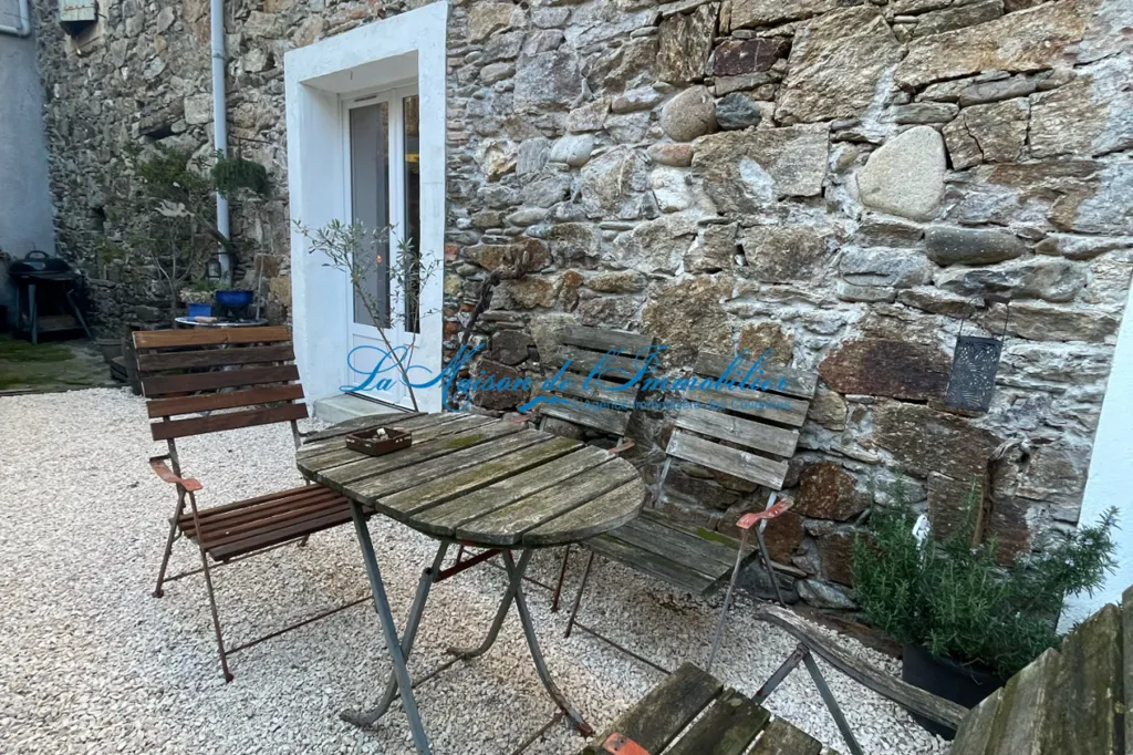Jardin - Maison Cévénole avec Cour à L'Estréchure