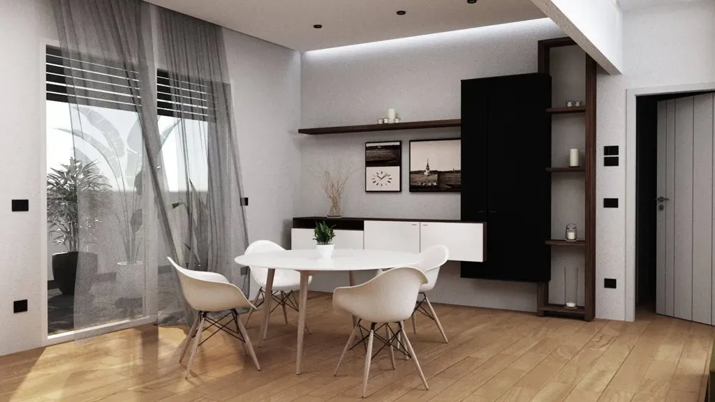 Salle à manger - Energy-Efficient Duplex with Terrace in Cantù
