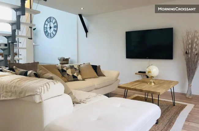 Soggiorno - Modern Loft with 3 Bedrooms near Lille