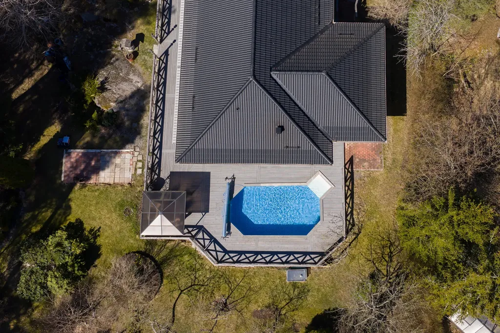 Vue aérienne - Modern Villa with Pool in Botkyrka