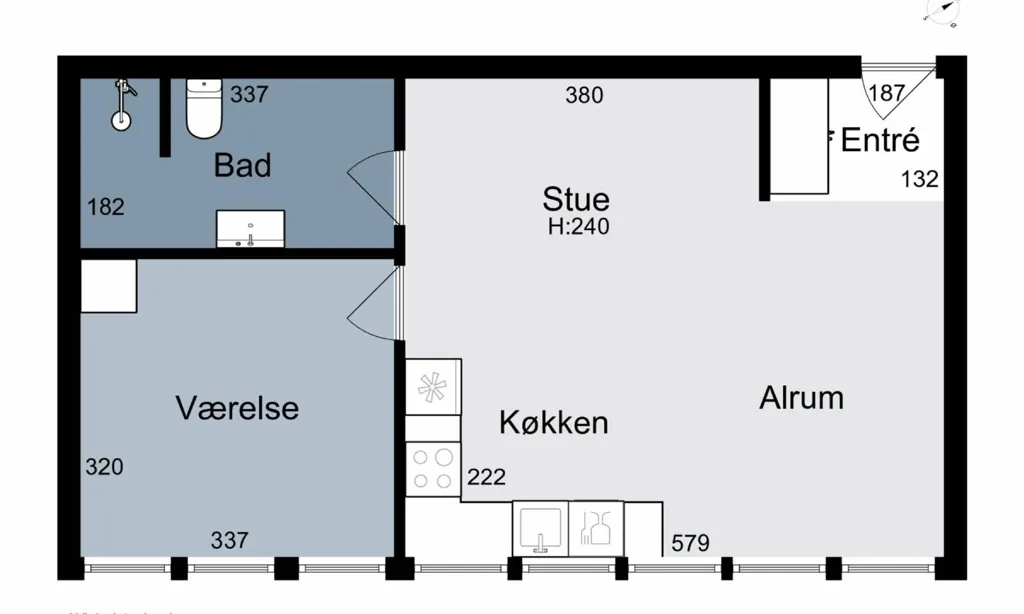 Plaan - Modern Flat with Open Plan in Næstved