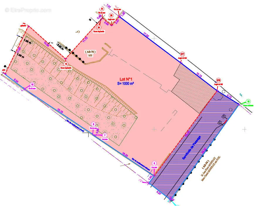 Plaan - Buildable Plot with Coteaux View in Pouvourville