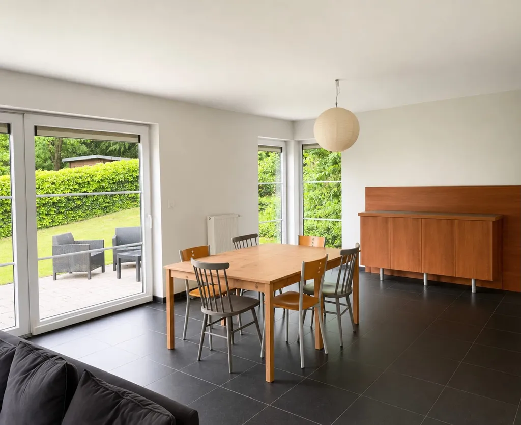 Dining Room - Contemporary Villa with Garden in Wavre