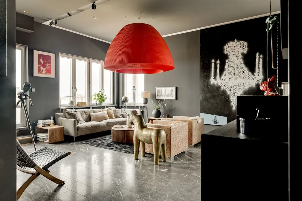 Séjour - Modern Two-Bedroom Flat with Dual Terraces in Malmö