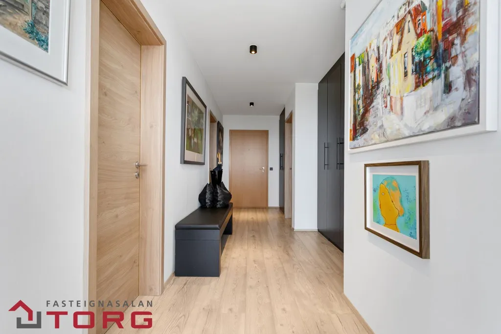 Hallway - Modernised Apartment with View in Grafarvogur