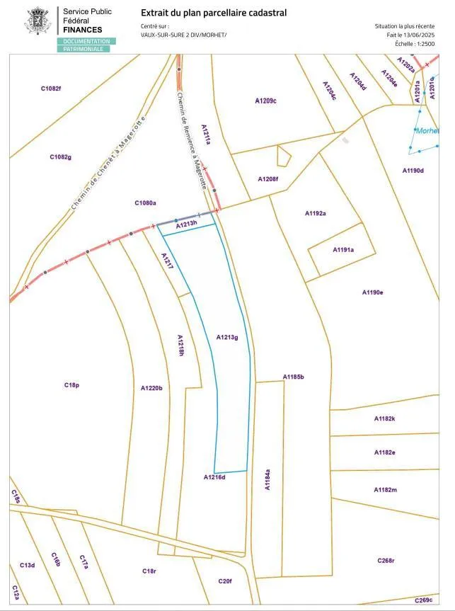 Plan - Terrains Agricole et Boisé à Morhet