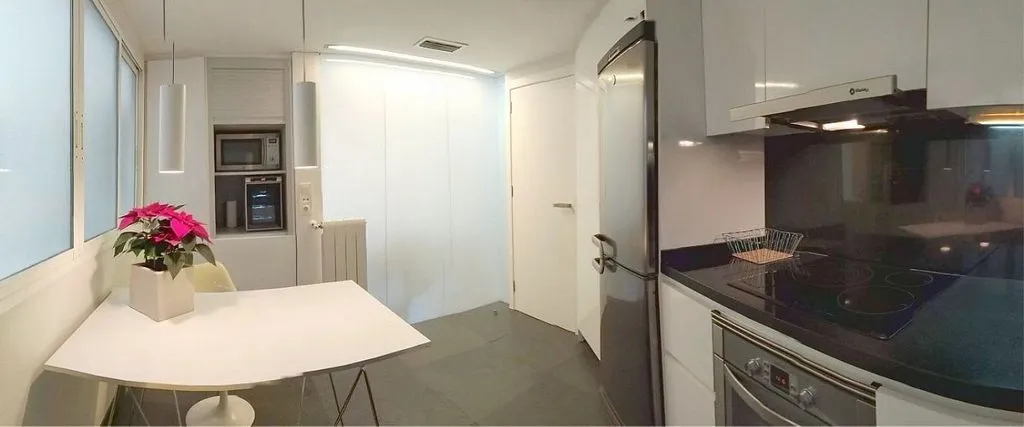 Kitchen - Loft Studio with Air Conditioning in Ensanche - Diputación