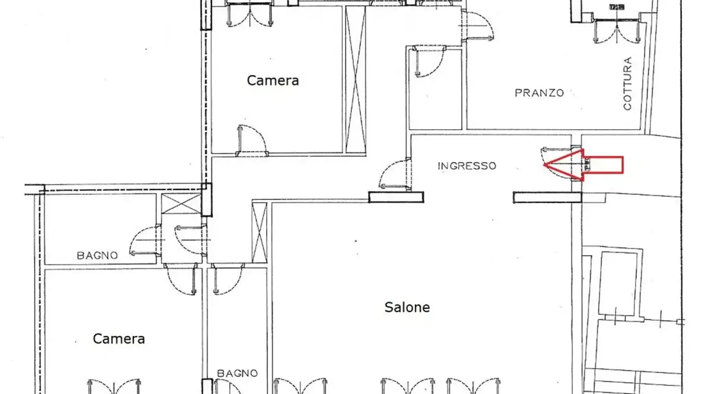 Planimetria - Multi-Level Apartment with Terrace in Messina