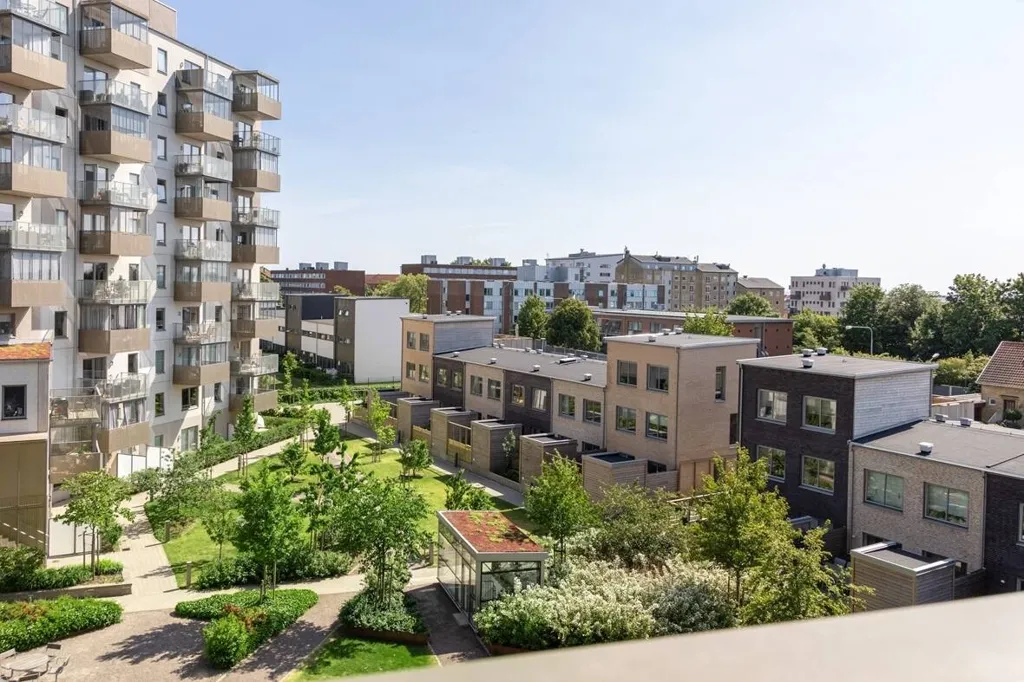 Õhuvaade - Modern Flat with City View in Helsingborg