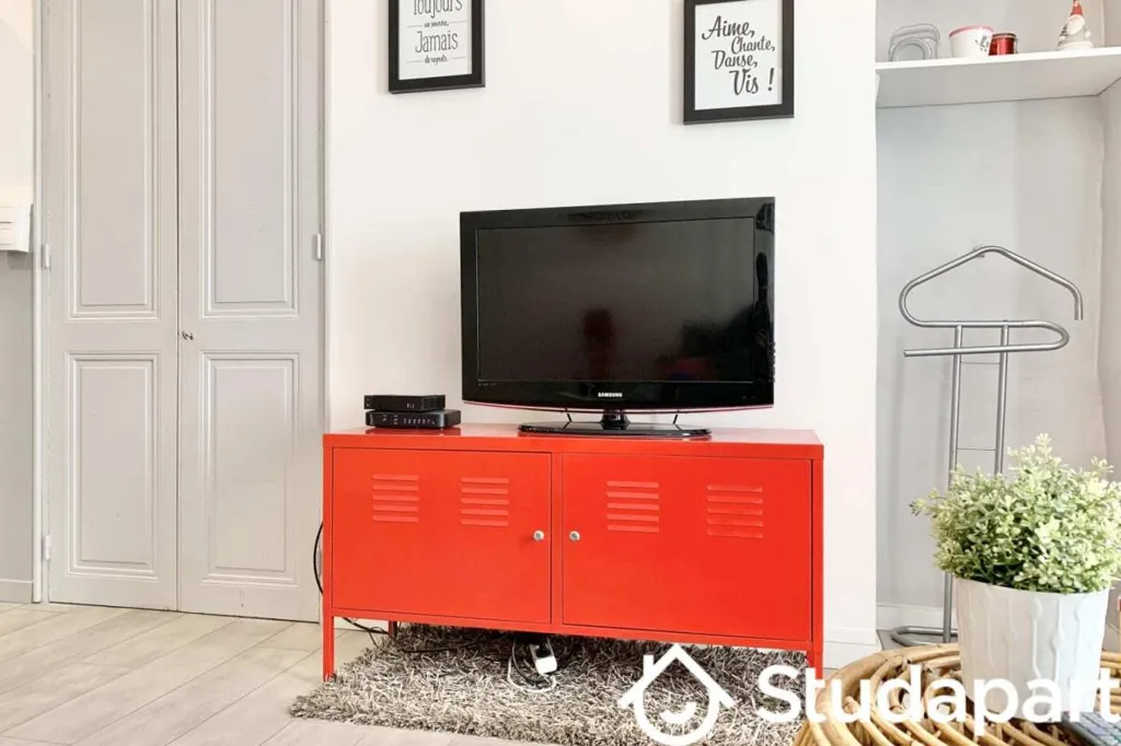 Séjour - Studio Meublé et Équipé au Centre de Grenoble