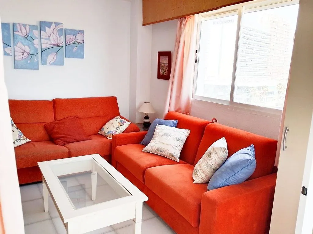 Living Room - Apartment with Sea View and Pool in Calpe