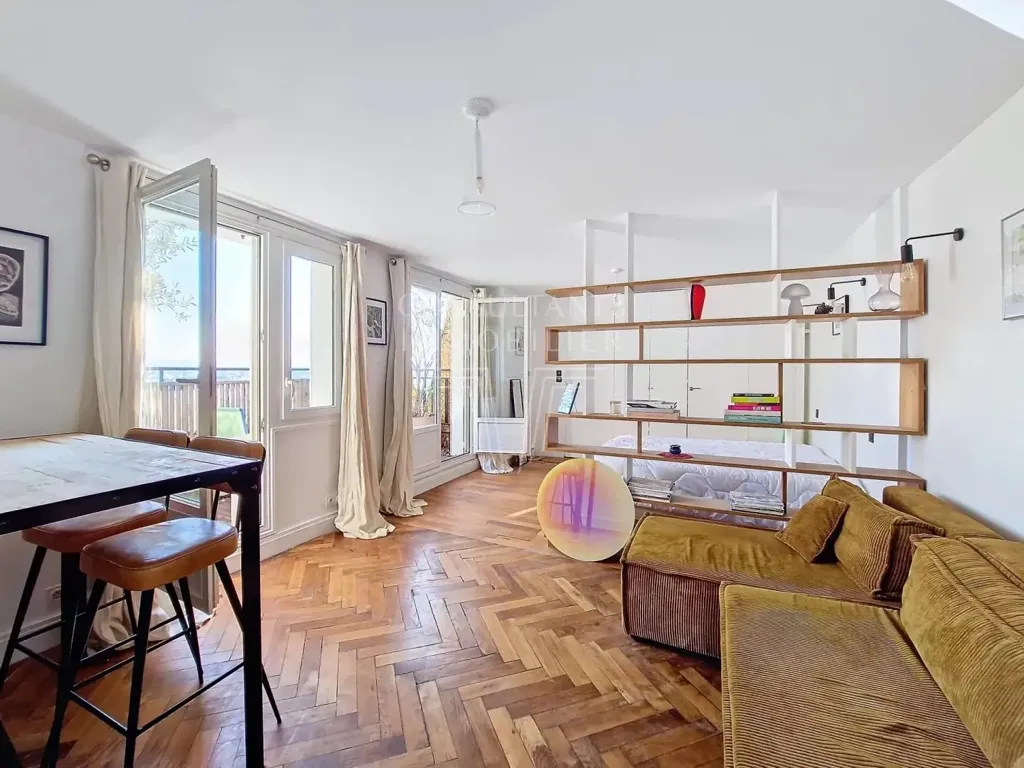 Séjour - Appartement 2 pièces à Paris 16ème