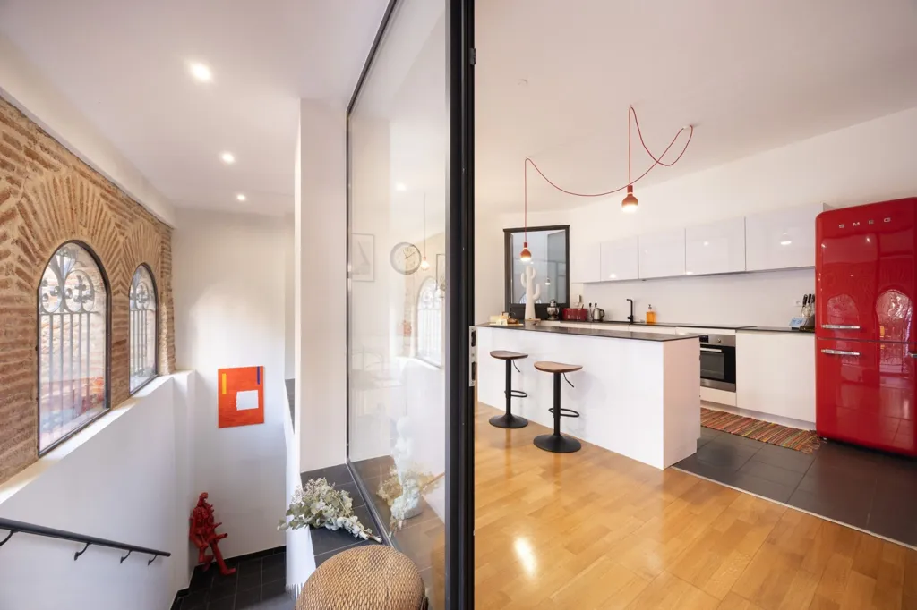 Köök - Character Apartment with Garden in Perpignan Centre