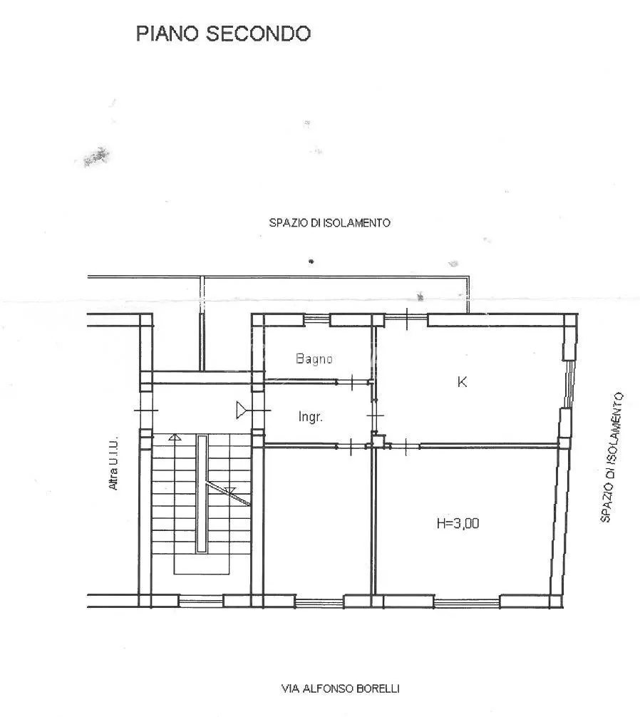 Plan - Trilocale with Balcony in Messina