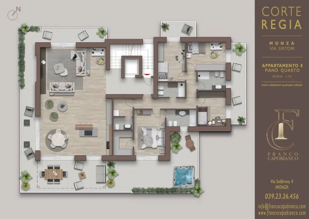 Plan - Luxury Penthouse with 360° View in Monza