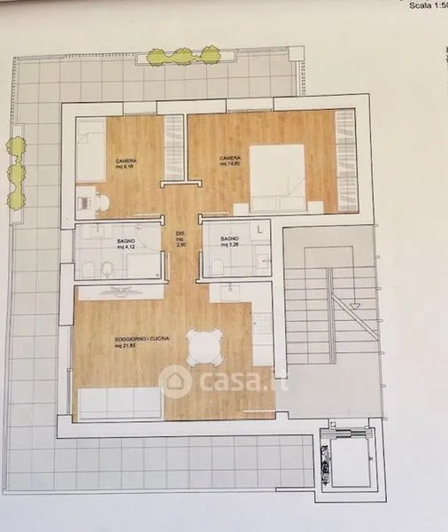 Plan - New Build Apartment with Terrace in Mestre