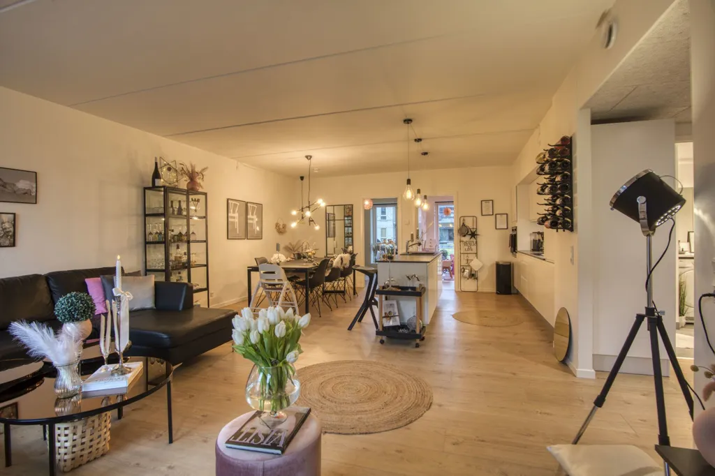 Séjour - Modern Flat with Balcony and Terrace in Holbæk Harbour