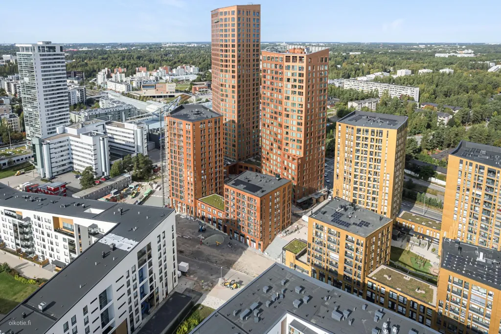 Vue aérienne - Modern Apartment with Balcony in Vuosaari