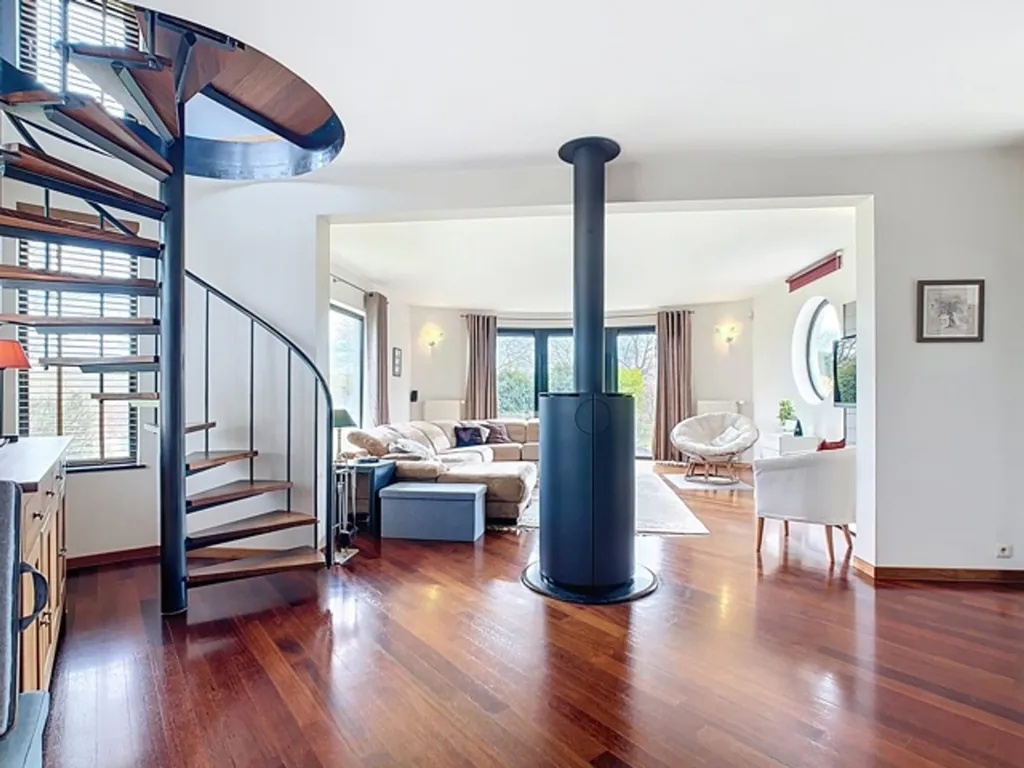 Living Room - Architectural Villa with Terrace in Wavre