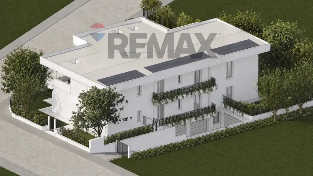 Aerial - Modern Trilocale with Loggia in Borgosatollo