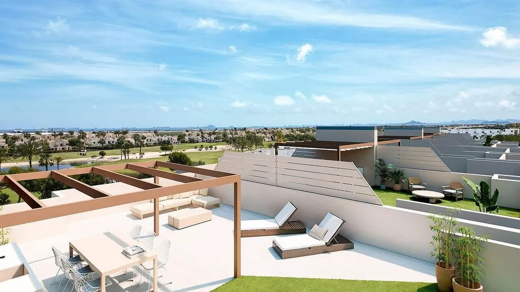 Terrasse - Semi-detached House with Pool in San Javier