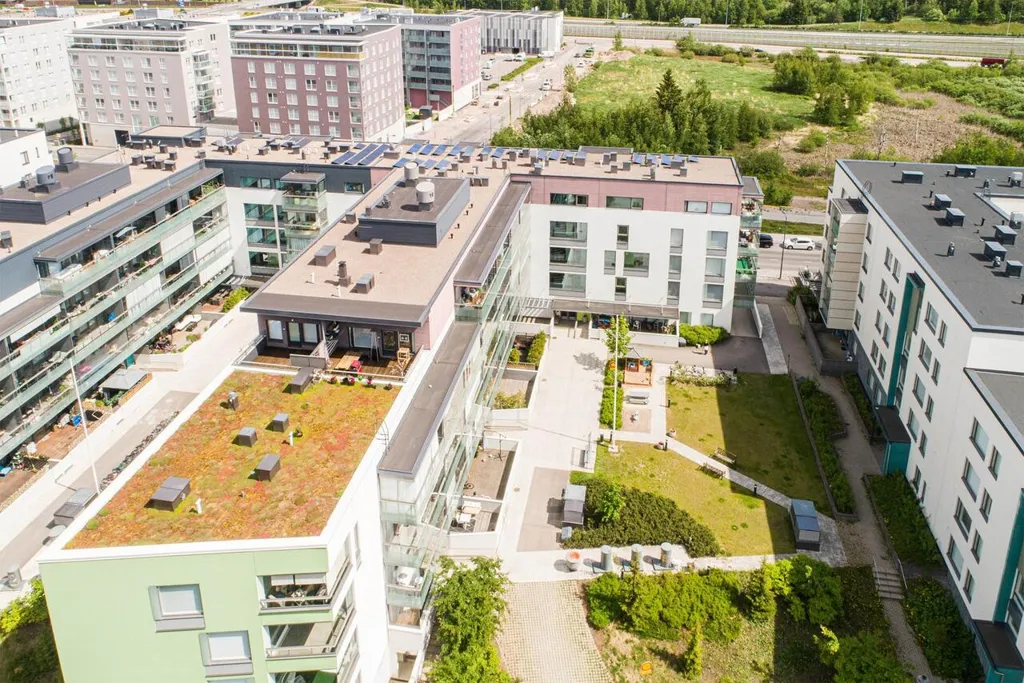 Õhuvaade - Spacious Apartment with Balcony in Suurpelto, Espoo