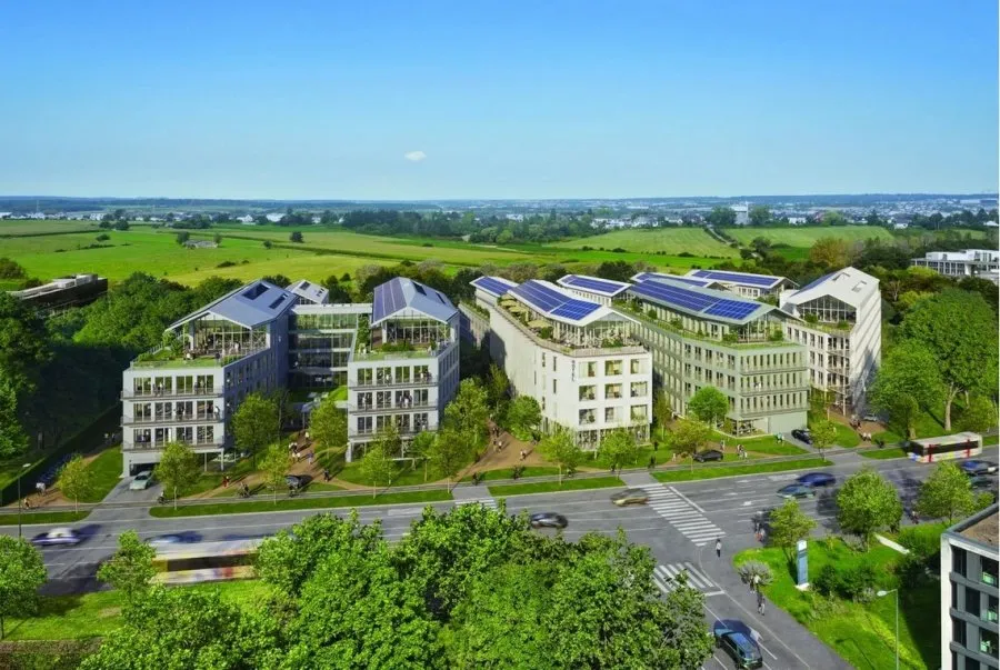 Õhuvaade - Office Complex with Central Park in Luxembourg City Centre